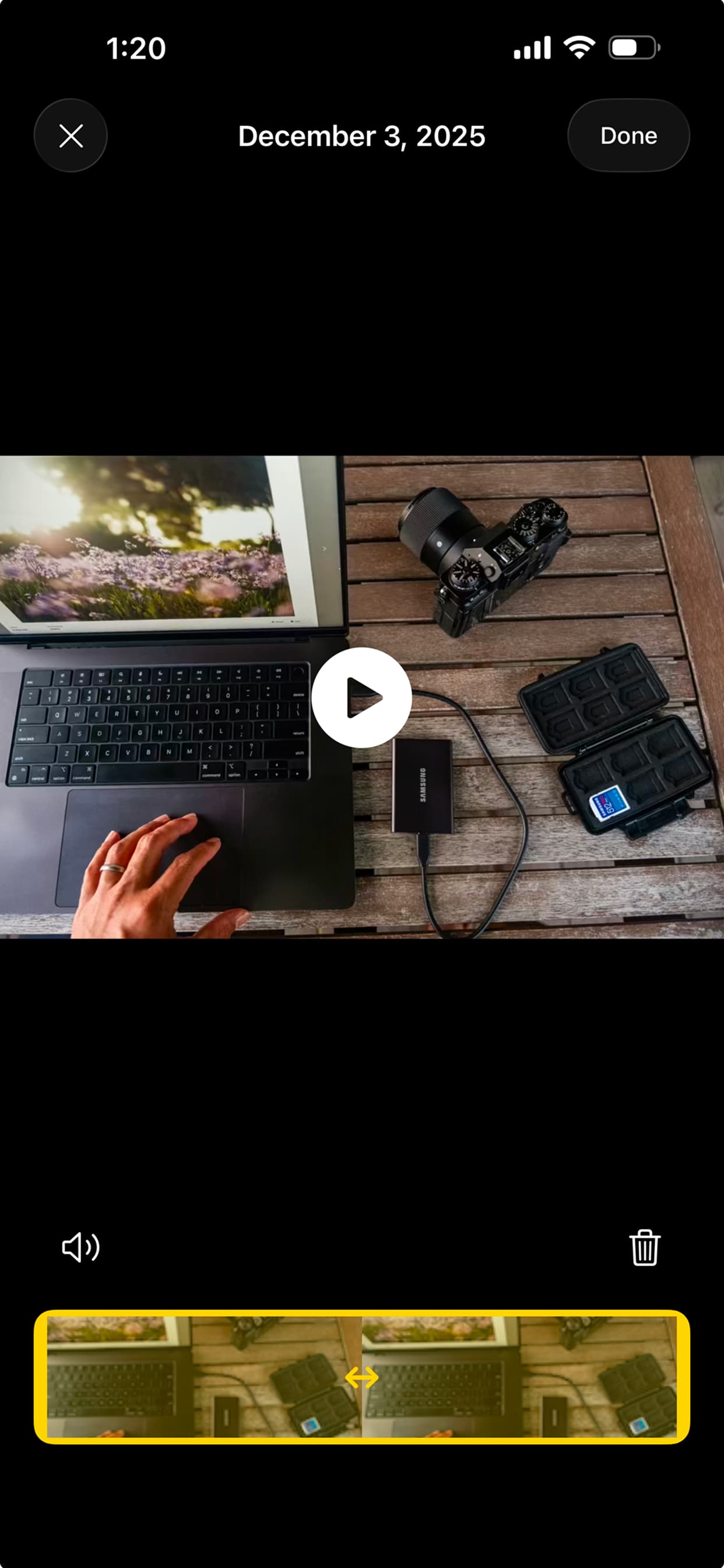 Dailyclip screenshot — Daily timeline